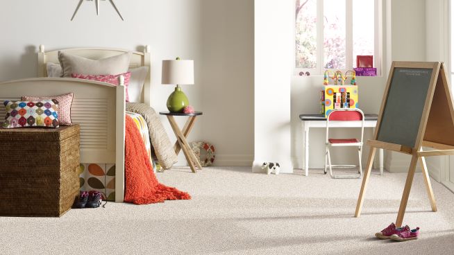cozy plush carpets in a stylish kids bedroom